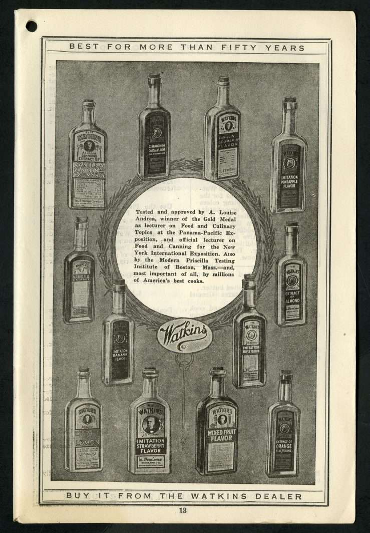 Watkins Raspberry Recipes Mint Raspberry Punch from 1925